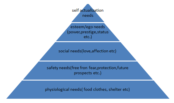Maslow’s need hierarchy theory