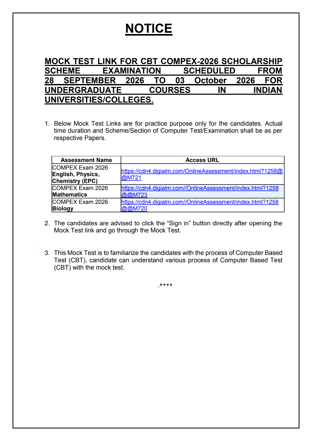 Official Circular - Embassy of India Releases COMPEX 2026 Exam Schedule, Shift Timings, and Mock Tests (Page 3)